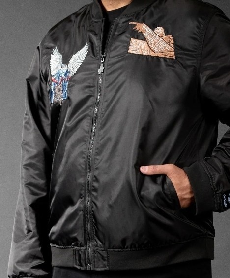 Wizard of Oz Wicked Bomber Jacket Embroidered on Front & Back UNISEX Medium
