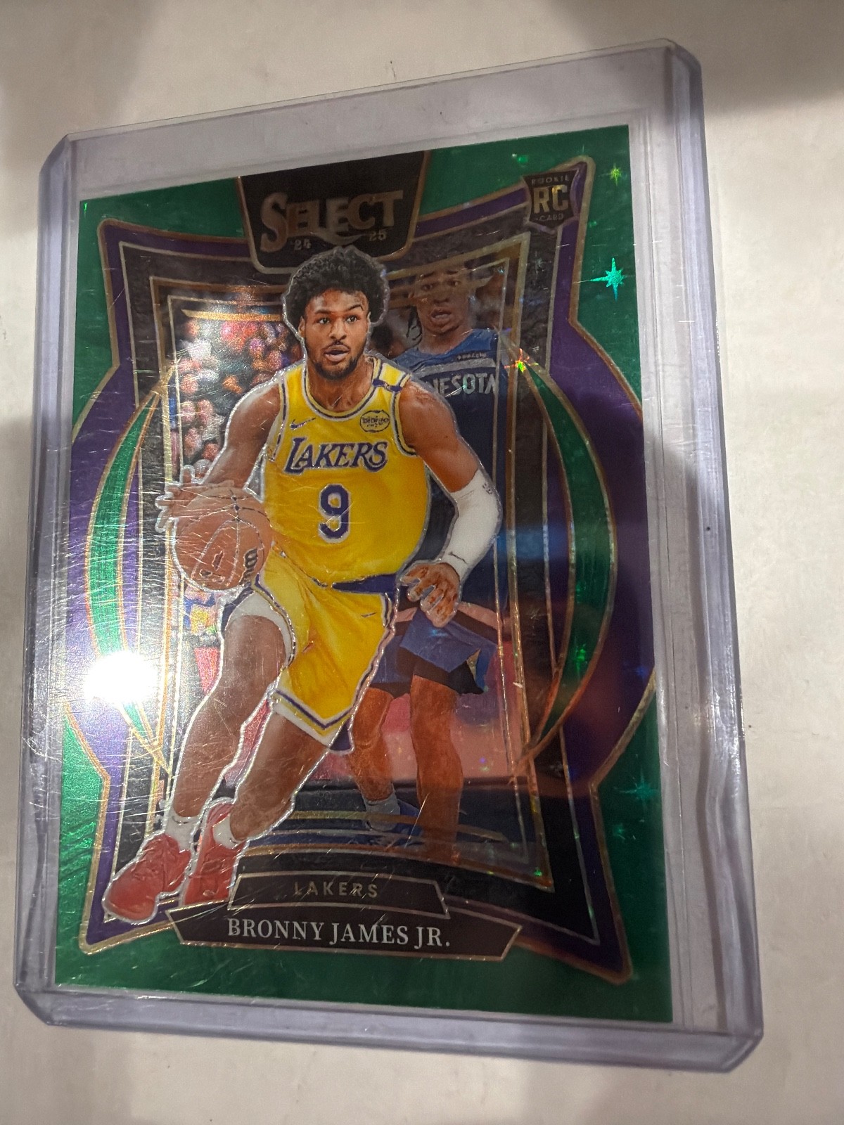 2024-25 Panini Select - Concourse Bronny James #90 Green Stars Prizm (RC)