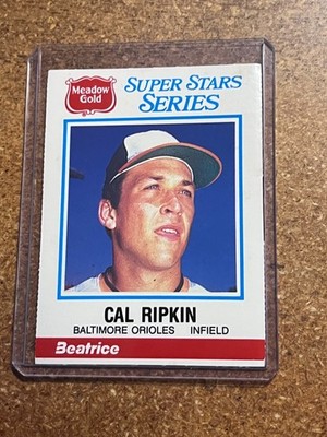 1986 Beatrice Meadow Gold Superstar Series # 11 Cal Ripkin Misspelled