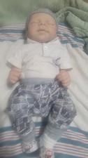 Sleeping Baby Doll Boy, Light Complexion, No Hair, Eyes Closed, Babies Theme