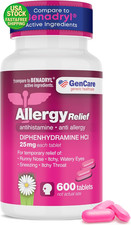 Diphenhydramine 25mg Allergy Relief Antihistamine Tablets Bulk 600 Count