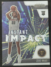 Zeke Nnaji Rookie Card #8 2020-21 Panini Prizm INSTANT IMPACT INSERT NUGGETS. rookie card picture