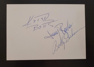 Jazz Trio Autograph 4x6 Jimmy Rowles Bobby Durham Keter Betts Ella Fitzgerald Ba