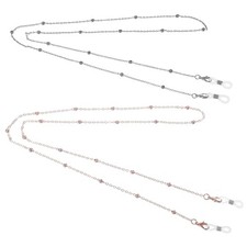 2PCS Glasses Chain for Women, Stylish Beaded Eyeglass Chain, Vintage Glasses