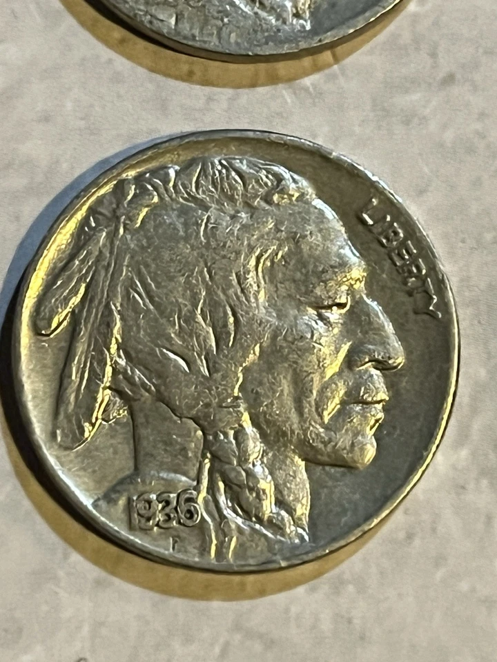 Cuatro 4 fechas completas P Buffalo Nickels fechas 1930, 1935, 1936, 1937 A7-1 Foto 4 de 4