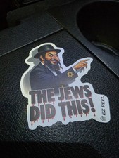 Gas Pump Sticker 3x3 The Jews Did This Slaptag.
