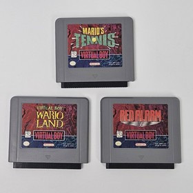 Nintendo Virtual Boy Console CIB AC Adapter Tennis Wario Land Red Alarm TESTED