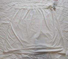 Jockey Generation Women's Half Slip Comfort Stretch Lace Waistband White Large