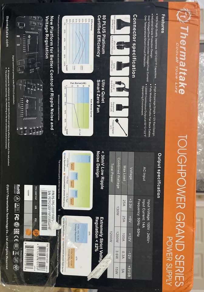 Thermaltake ToughPower Grand RGB 1200W Power Module - Black - Image 4 of 4