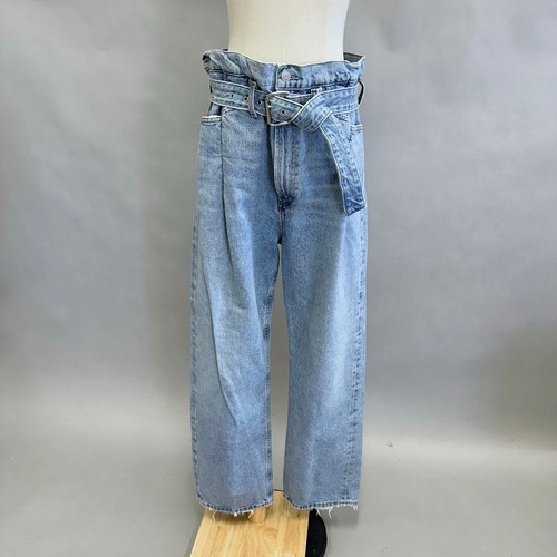AGOLDE Reworked 90s Paperbag Jeans Straight Leg High Rise Belted Size 29 - Bild 3 von 18
