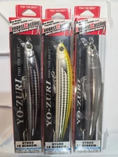 Lot of 3 - Yo-Zuri Hydro Minnow 6" Long Cast 1 1/4oz Lipped Crankbait Rip-Bait 