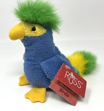 Russ Birdie Luv Pet Bean Bag Plush Stuffed Animal Toy Bird Parrot 23183 RARE