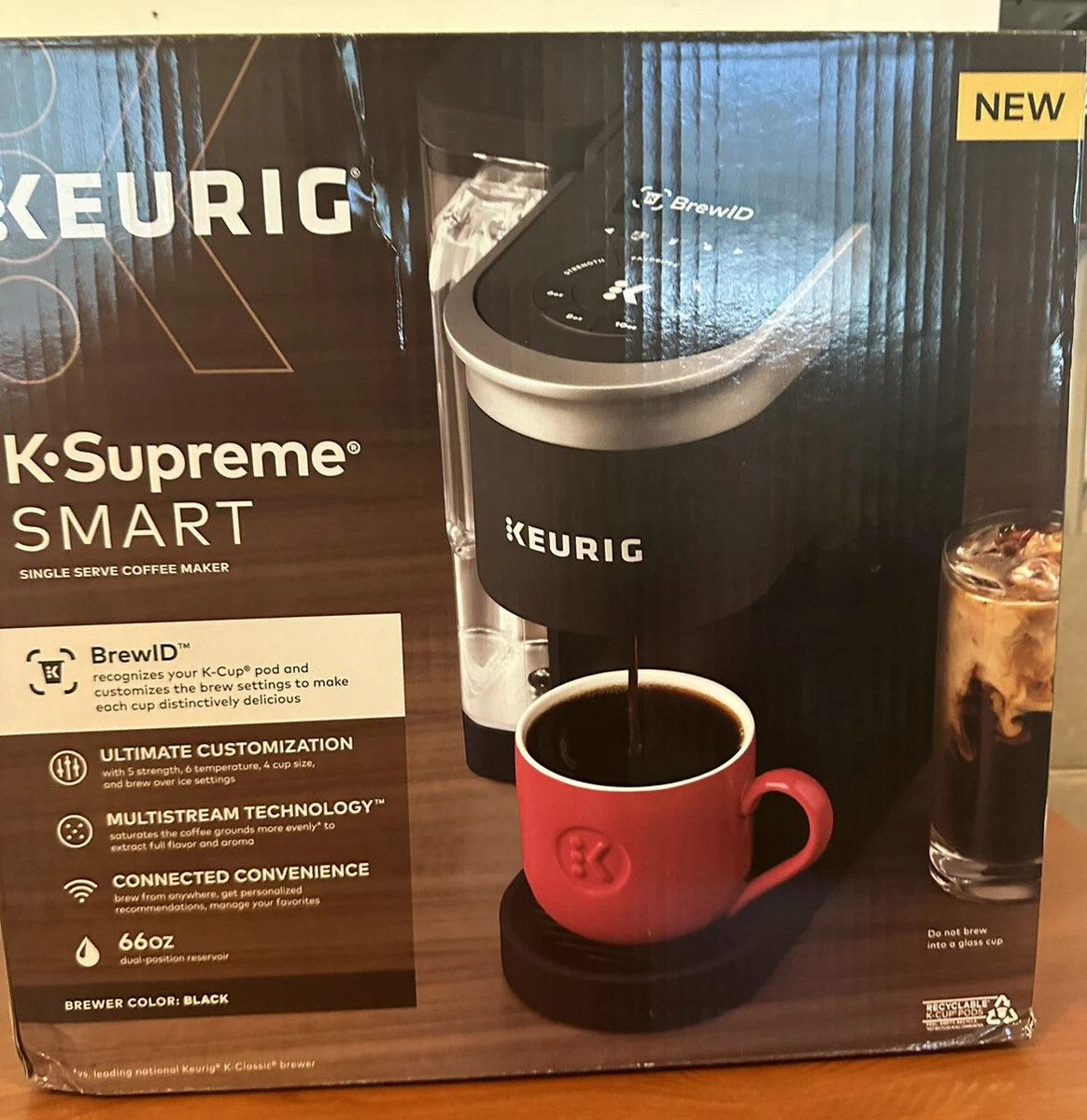 Keurig K-Supreme Single Serve K-Cup Pod Coffee Machine - Black for