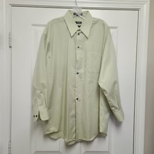 Claiborne Mens Size XL 100 Cotton Long Sleeve Button Up Dress Shirt 17 32/33