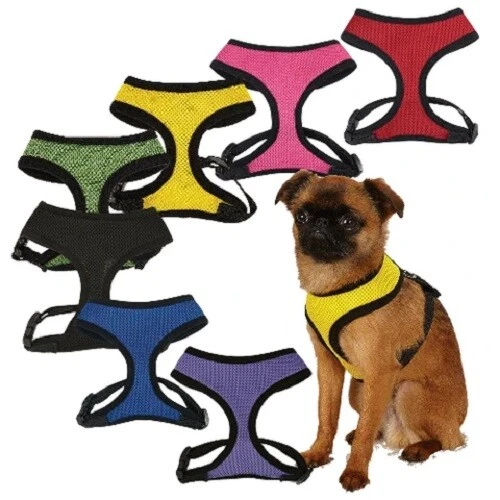 Dog Harness Bulk Packs Anti Pull Colorful Breathable Mesh Chest Plate Control