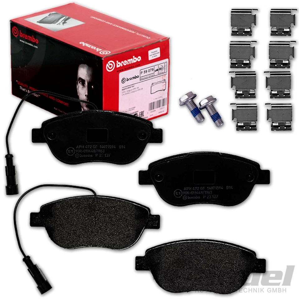 PASTILLAS DE DISCOS DE FRENO PERFORADOS DELANTERAS + TRASERAS BREMBO aptas para ABARTH 500 595 695 - Imagen 3 de 4