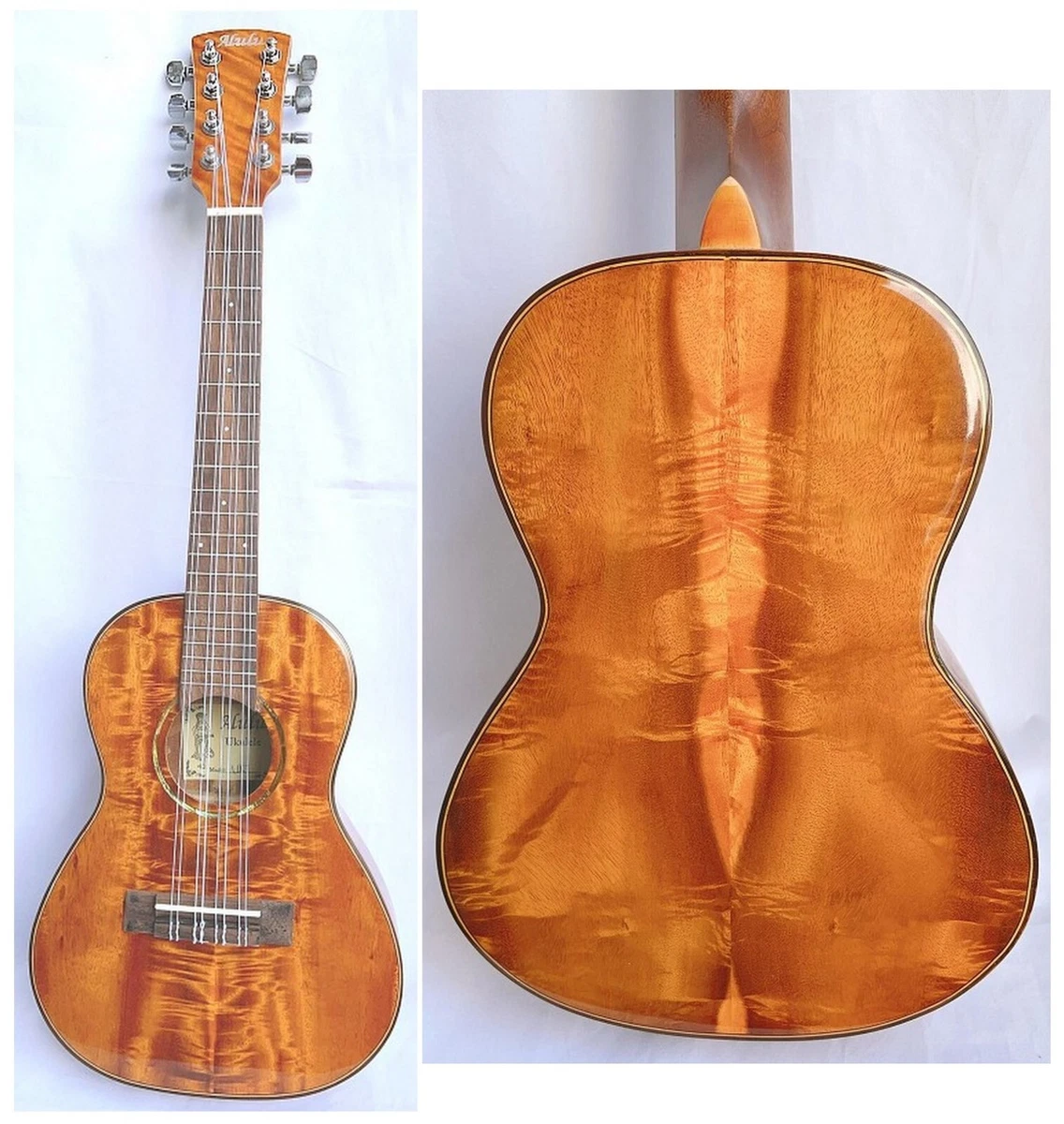 Alulu 8 String Solid curly Acacia Koa wood Tenor Ukulele BU975 eBay