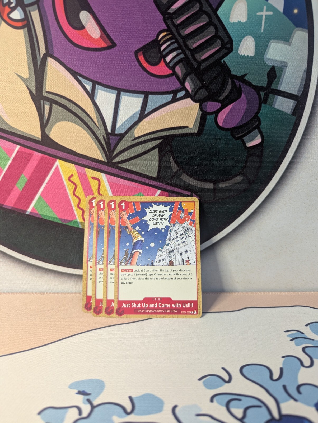 ONE PIECE TCG: JUST SHUT UP AND COME WITH US!! Memorial Collection EB01-009 x4