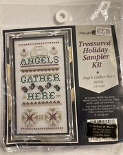 Mill Hill 1996 Treasured Holiday Sampler Kit Angels Gather HereCrossStitch MHTS8