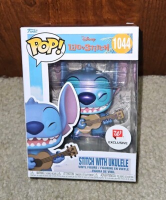 Funko Disney: Pearlescent STITCH w/ UKULELE #1044 Walgreens with Protector 