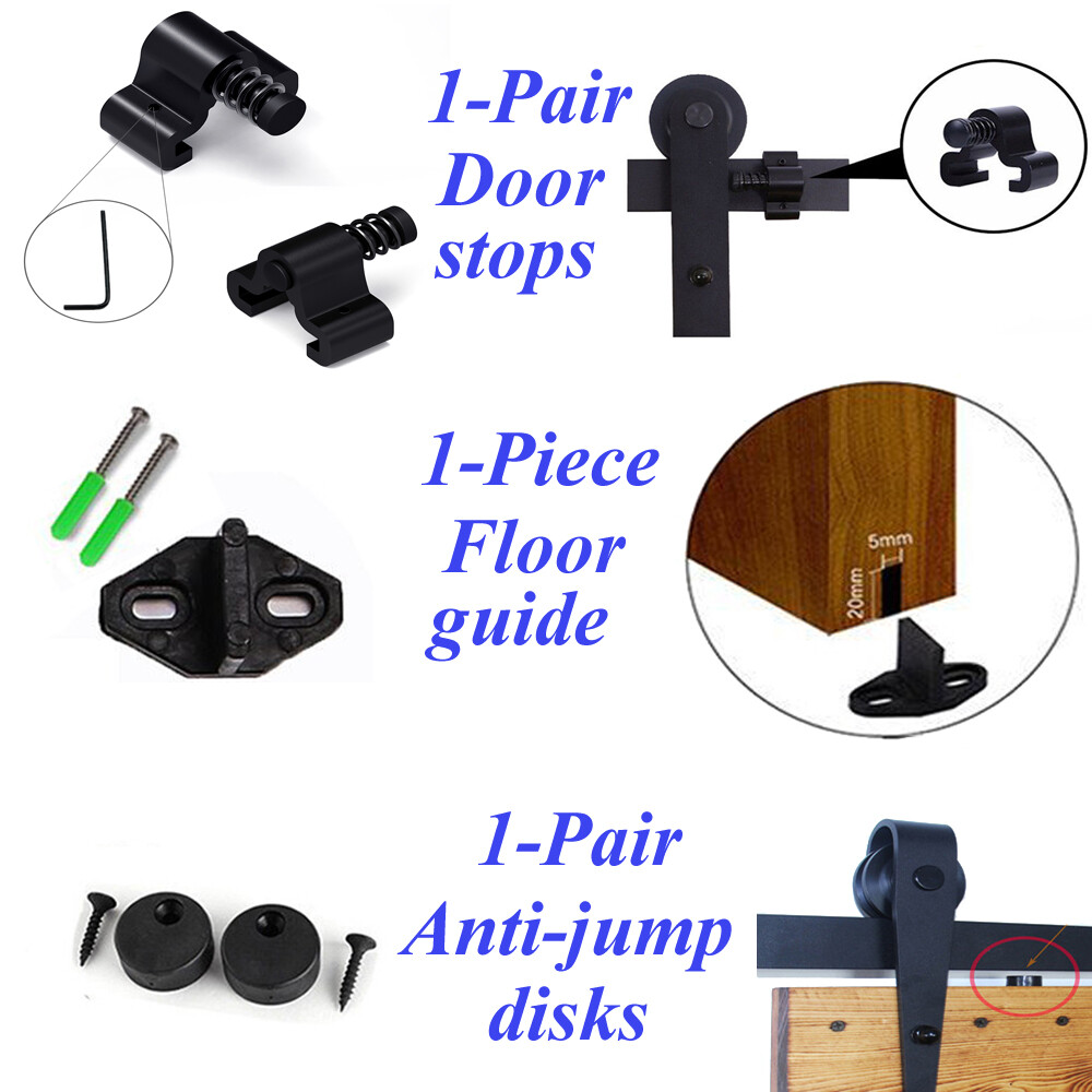Door Stops Floor Guide Anti Jump Disk Roller Part To Sliding Barn