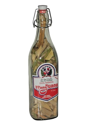 MAMAJUANA 1000 ML DIY KIT THE REAL THING, NOT A FAKE LEATHERETTE SOUVENIR BOTTLE