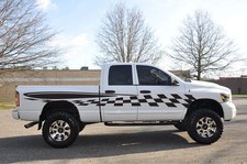 Checkered Flag Race Pickup Vinyl Decal Graphic Vehicle Truck Car Semi Cab SUV
