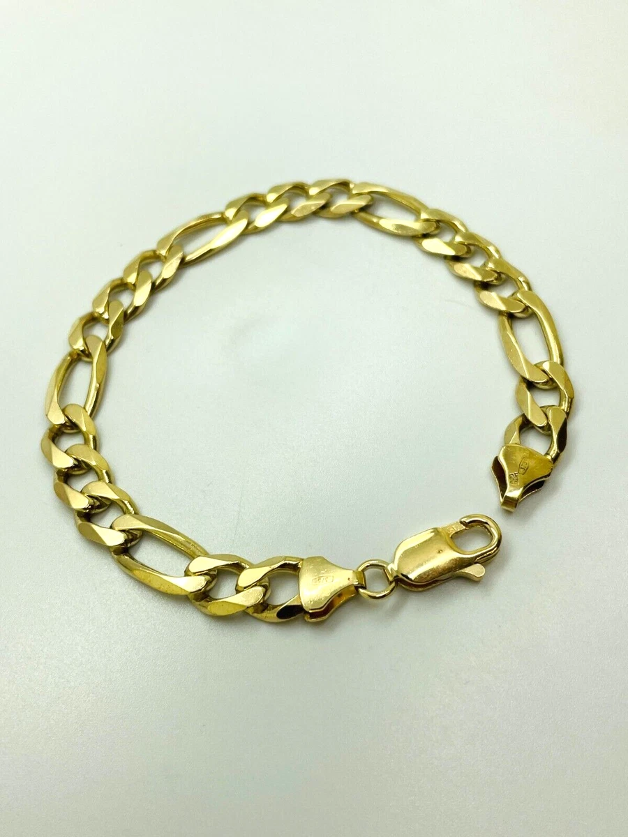 Mens solid gold figaro hotsell bracelet