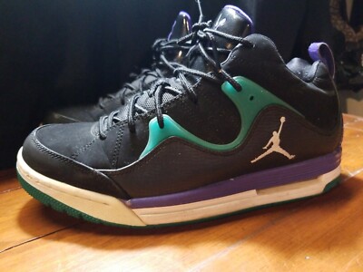 NIKE Jordan Flight TR 97 Mid Sz 11 Black Grape New Emerald 574417-008 NIKE Jordan Flight TR 97 Mid Sz 11 Black Grape New Emerald  main image 4