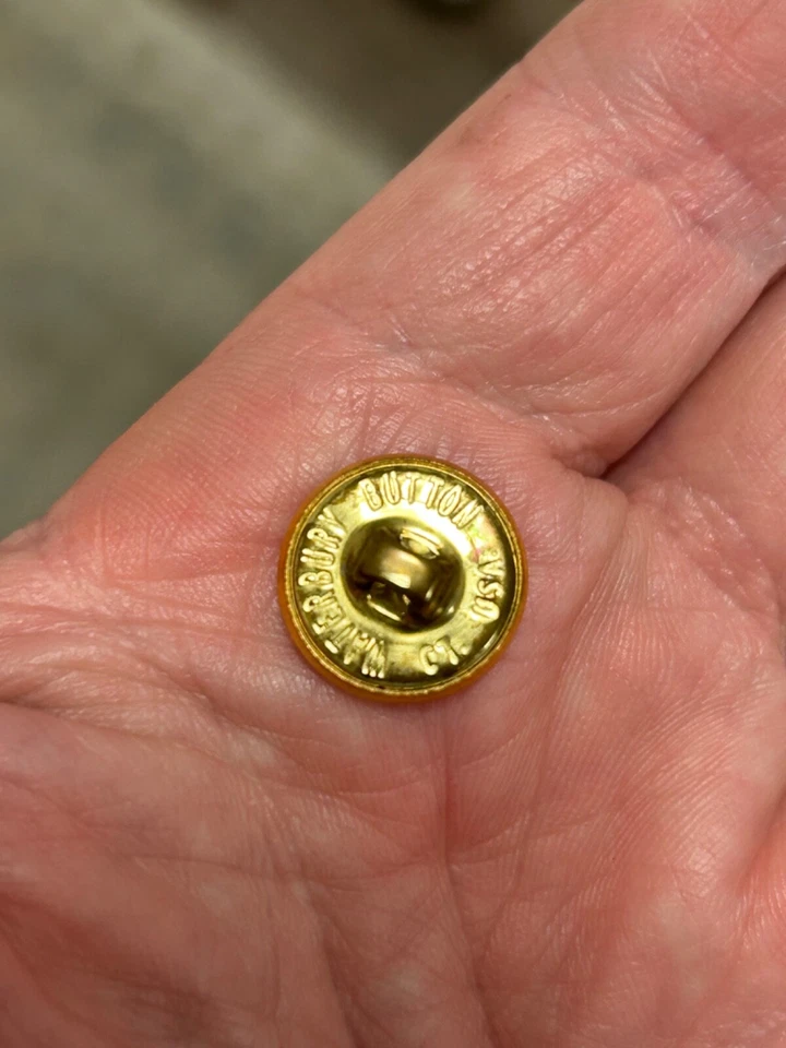 Polo Ralph Lauren Waterbury rare gold metal helmet blazer replacement button - Image 2 of 2