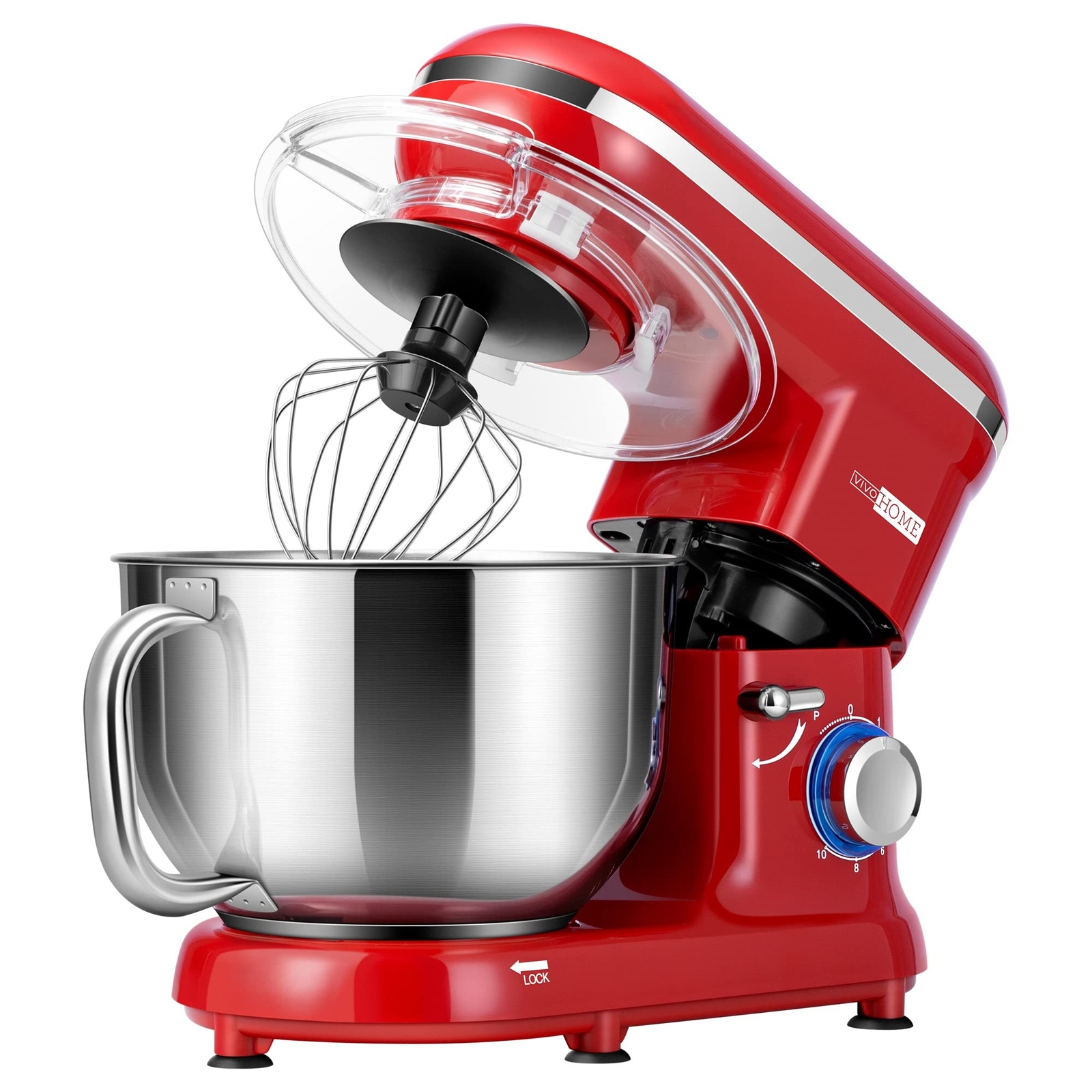 VIVOHOME Stand Mixer, 660W 10 Speed 6 Quart Tilt-Head Kitchen Electric Food M...
