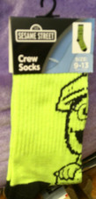 SESAME STREET OSCAR THE GROUCH Socks Mens Size 9-13 1 Pair Novelty CREW Socks
