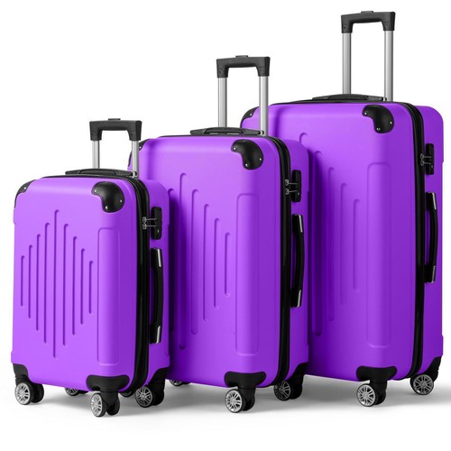 Suitcase Set 3 Piece 20" 24" 28" Luggage Set Carry On Hardside Luggage TSA Lock - Picture 10 of 24