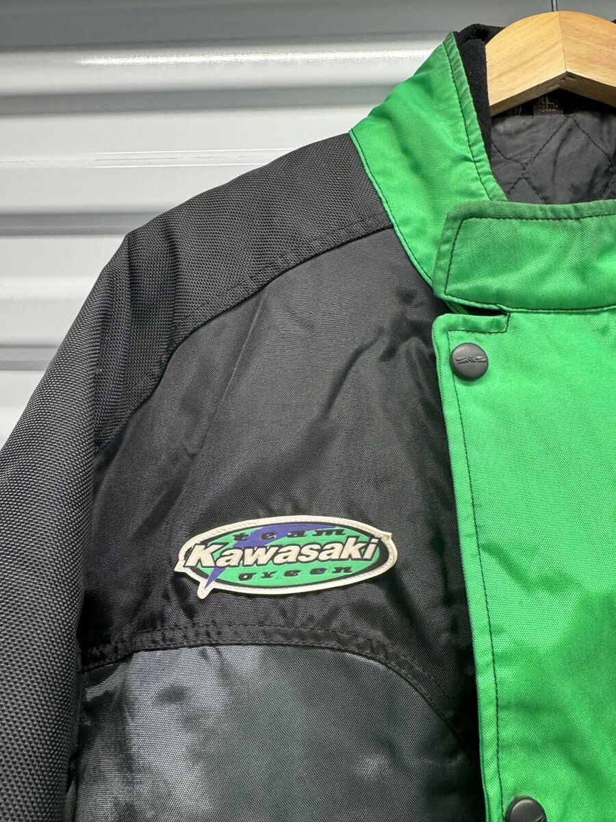 Vintage Kawasaki Team Green Racing Full ZIP Xl 90s Vintage Kawasaki Team Green Racing Full ZIP Xl 90s