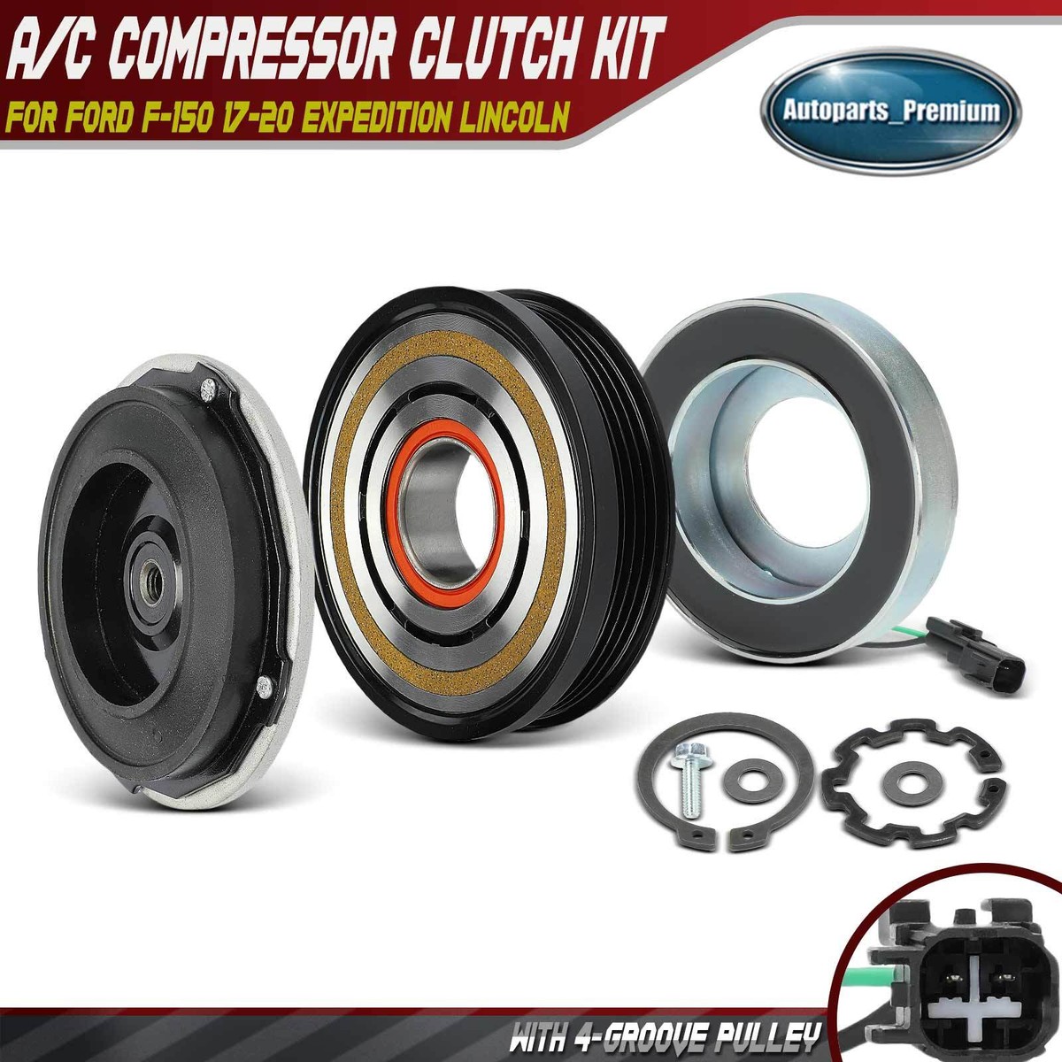 A/C AC Compressor Clutch Kit for Ford F-150 2017-2020 Expedition