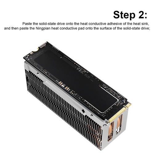 M. 2 2280 SSD Heat Sink Solid State Drive Radiator Convenient SSD Cooler Gasket - Afbeelding 11 van 12