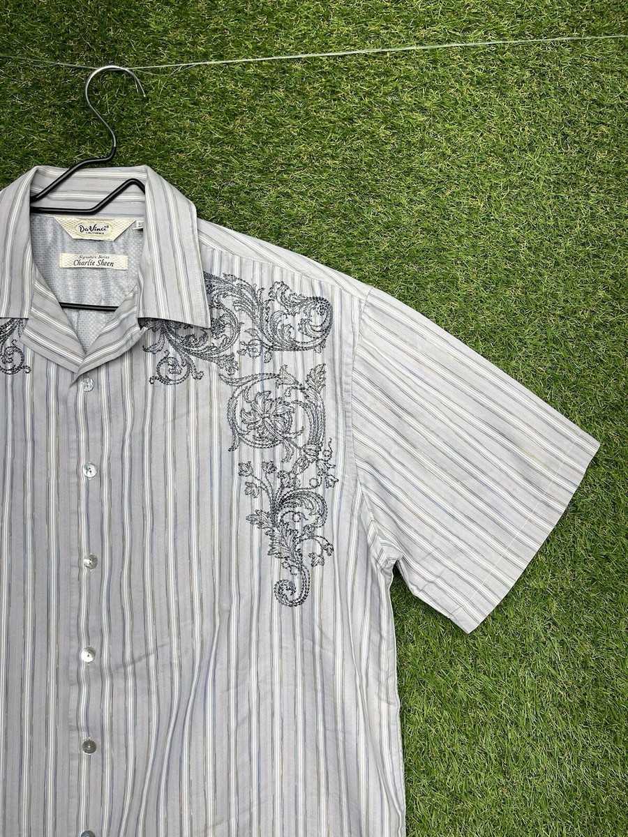 Da Vinci California Shirt Mens Medium Charlie Sheen