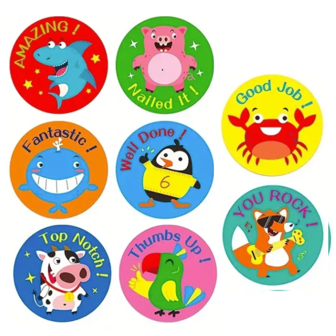 Positive Reward Merit Stickers 2.5cm 50/100pc Kids Teacher Classroom Award