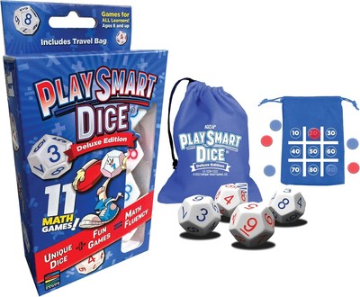 PlaySmart Dice Deluxe: Sharpen Math Skills at Home and On The Go with... 