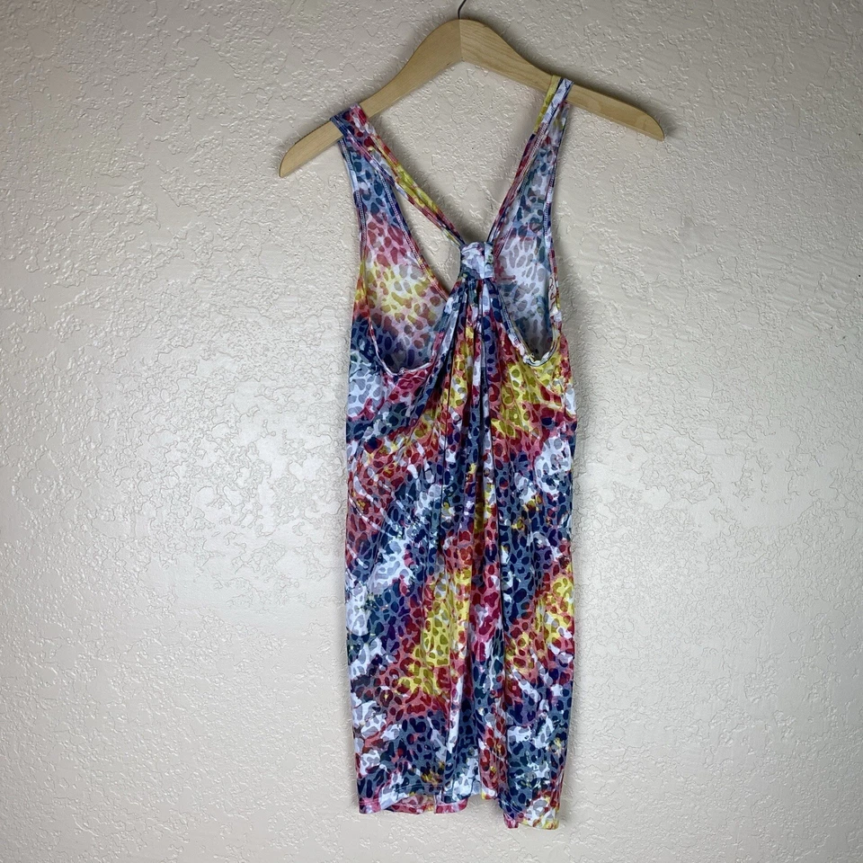 OP Ocean pacific M Y2K Burnout Swim Coverup Tank Dress Colorful Animal Print - Image 4 of 4