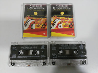 Noches De Blanco Saten Los 23 Temas Instrumentales 2 X Cassette Tape Cinta 1994