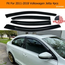 Fits 2011-2018 Volkswagen Jetta Sedan 4pcs Smoke Window Vent Visors Rain Guards