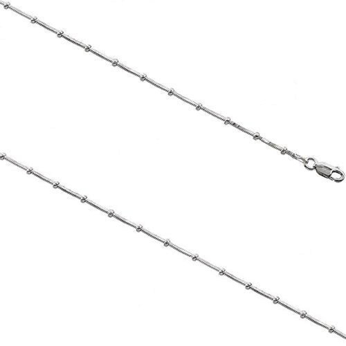 Bracelet Ajustable En Argent Sterling Chaîne Serpent Carré - Jewellerybox Neuf Avec étiquettes