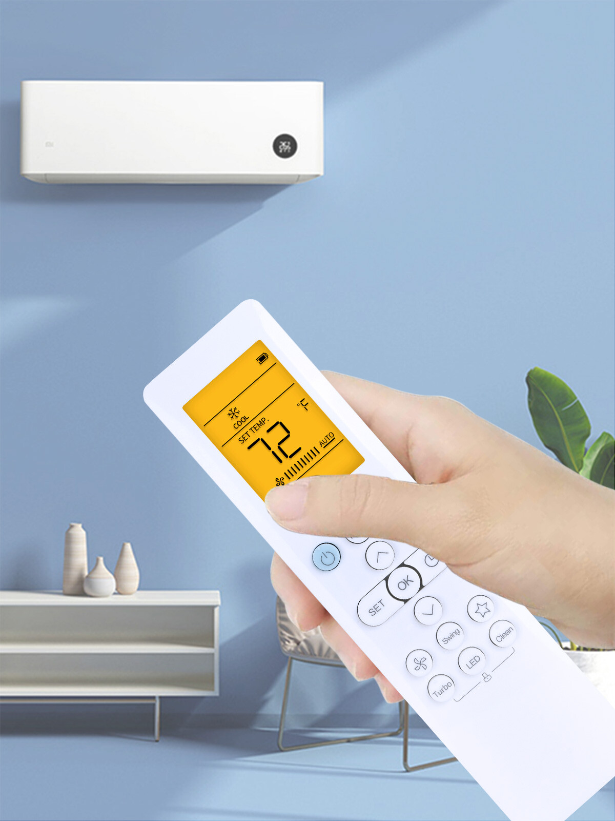 Remote Control For Senville LETO Series Mini Split Air Conditioner