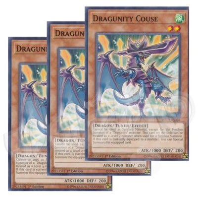 Yugioh - Dragunity Couse x 3 - 1st Edition NM - Free Holographic Card | eBay Yugioh - Dragunity Couse x 3 - 1st Edition NM - Free Holographic Card | eBay