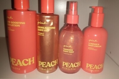 New Victoria's Secret PINK Peach Body Lotion, Body Oil, Body Mist, Body Cream