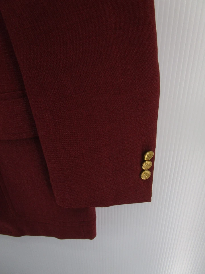 Abrigo Deportivo VINTAGE Palm Beach 44 Hombres Rojo Blazer Chaqueta Lúpulo Preppy Años 80 90 Foto 3 de 4