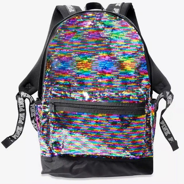 Victoria's Secret VS PINK Fashion Show Sequin Bling Campus Backpack