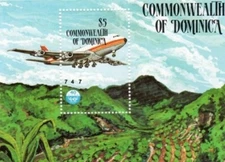 Dominica 1984 - Airplanes - Souvenir Stamp Sheet - Scott #868 - MNH