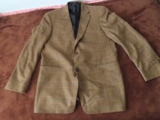 Hart Schaffner Marx X Loro Piana Blazer Jacket Beige Worsted Cashmere Size 42L